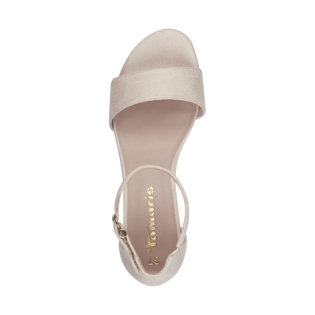 Tamaris womens nude casual part-open sandals | Vilbury London