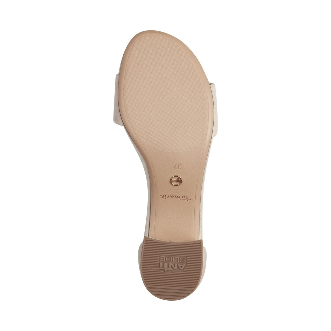 Tamaris womens nude casual part-open sandals | Vilbury London