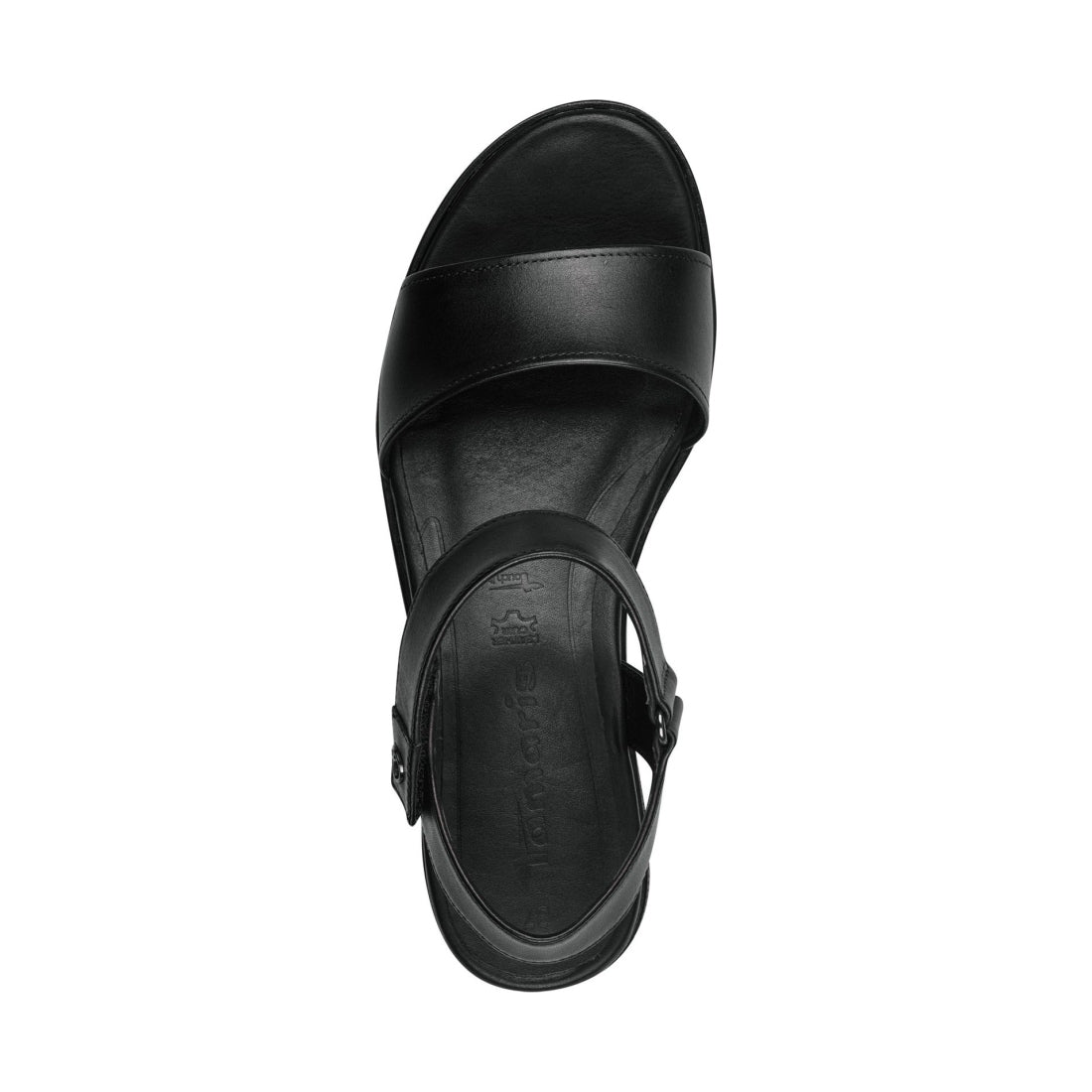 Tamaris womens black casual open sandals | Vilbury London