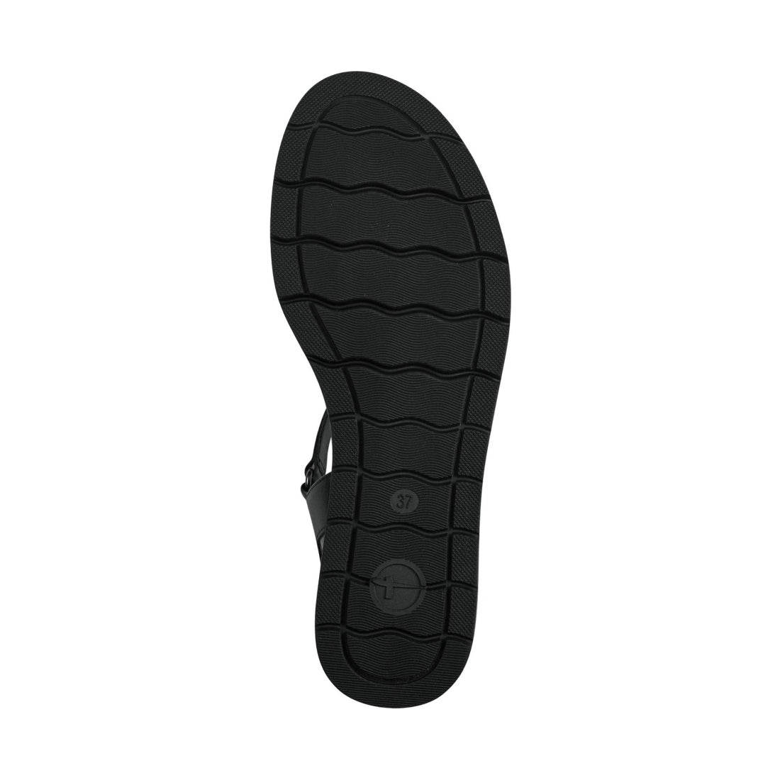 Tamaris womens black casual open sandals | Vilbury London