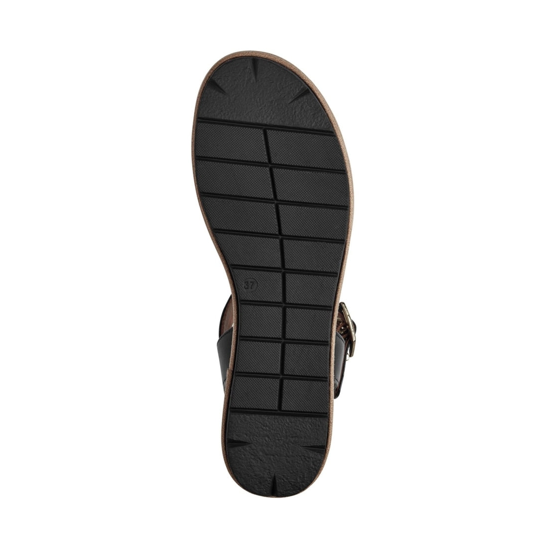 Tamaris womens black casual open sandals | Vilbury London