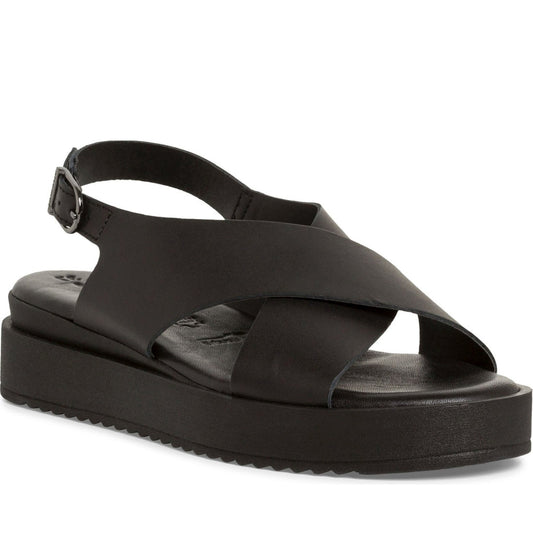 Tamaris womens black casual open sandals | Vilbury London