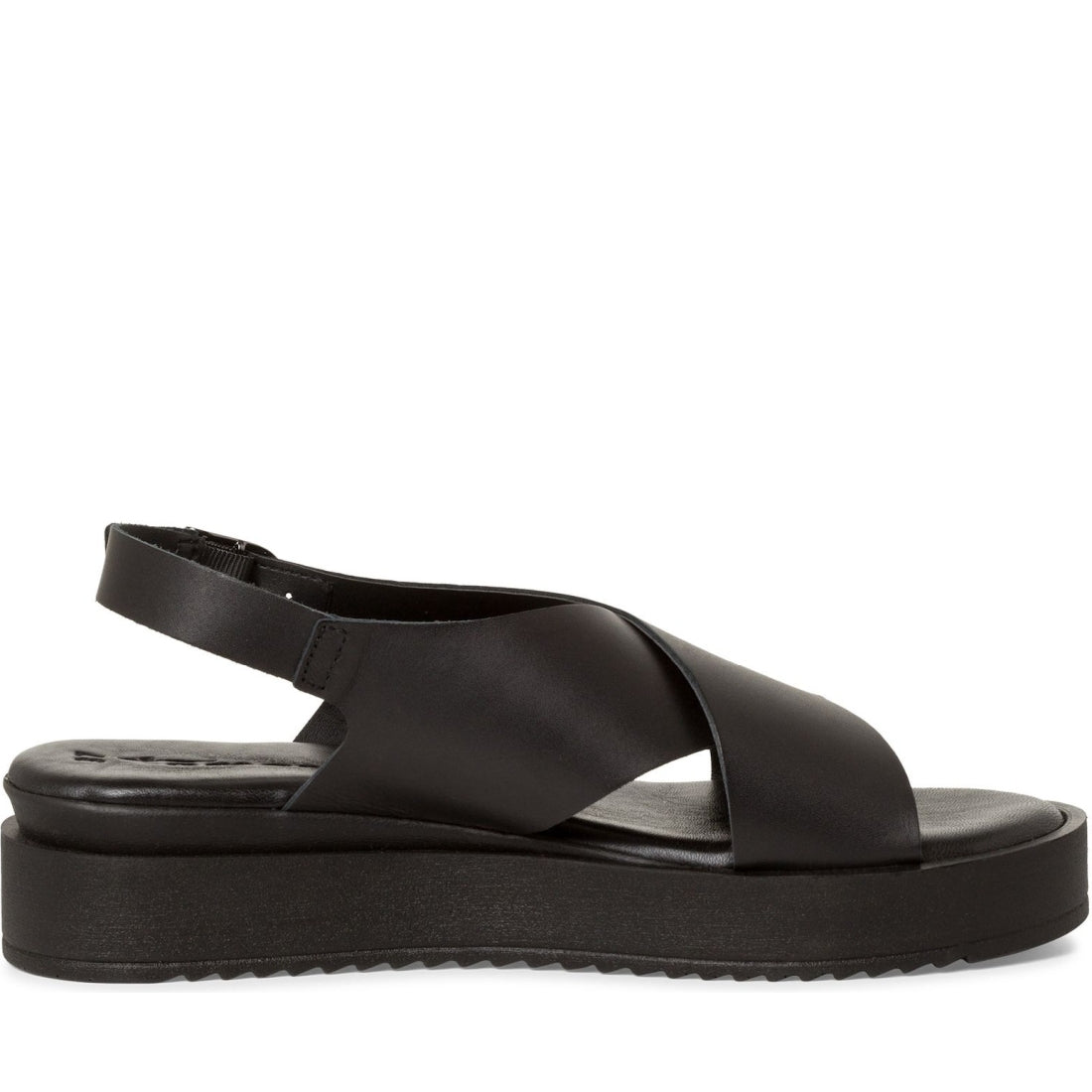 Tamaris womens black casual open sandals | Vilbury London