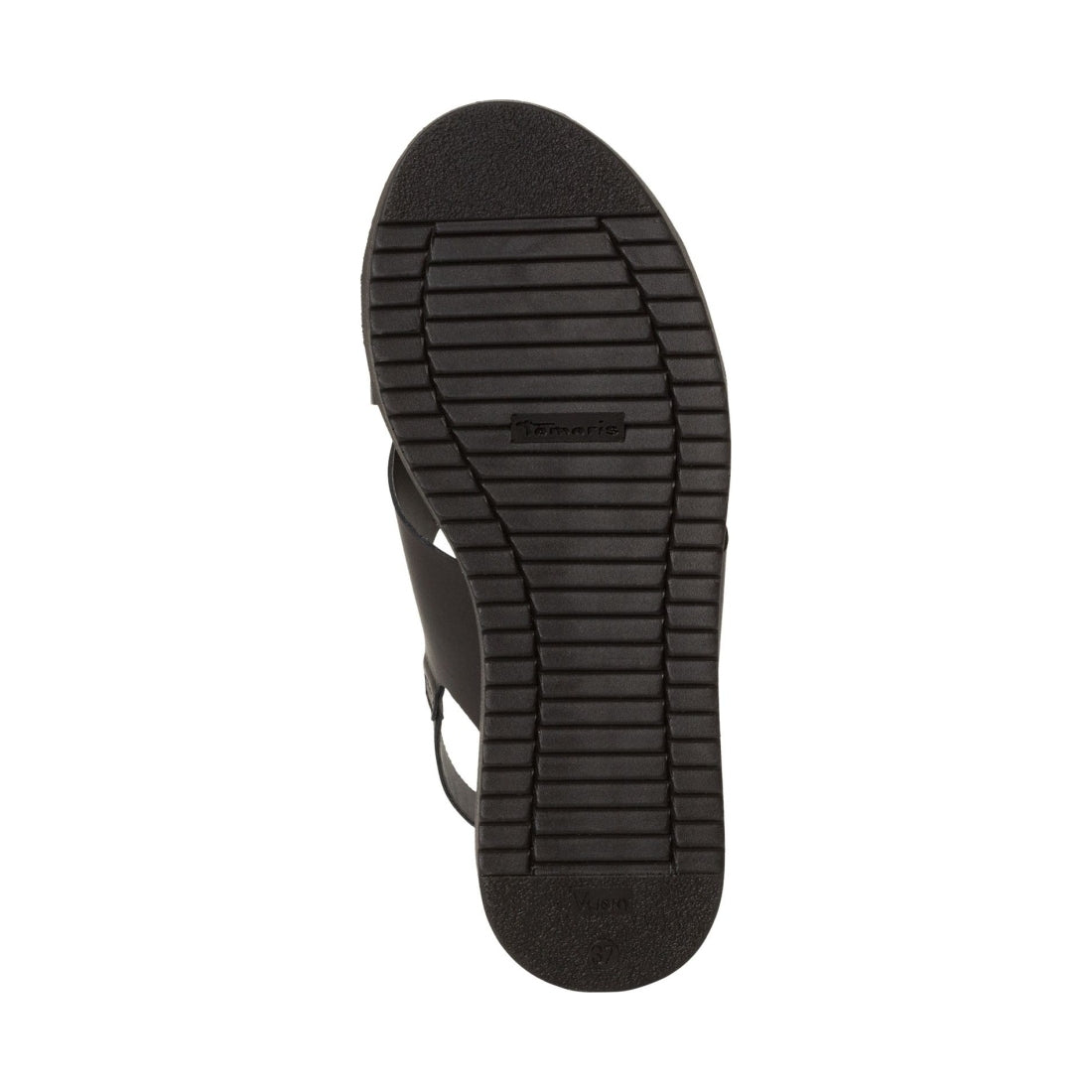 Tamaris womens black casual open sandals | Vilbury London