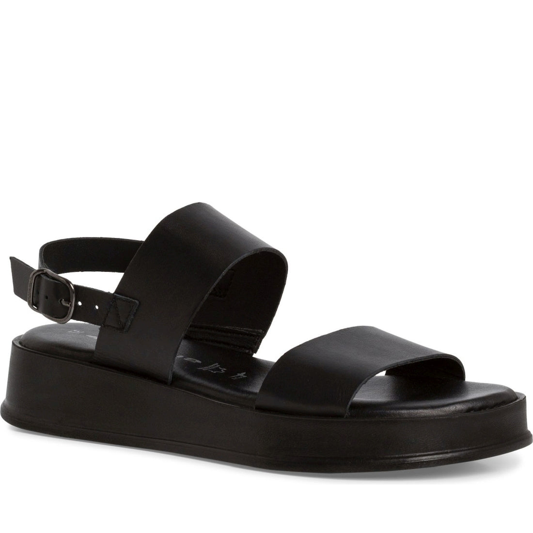 Tamaris womens black casual open sandals | Vilbury London