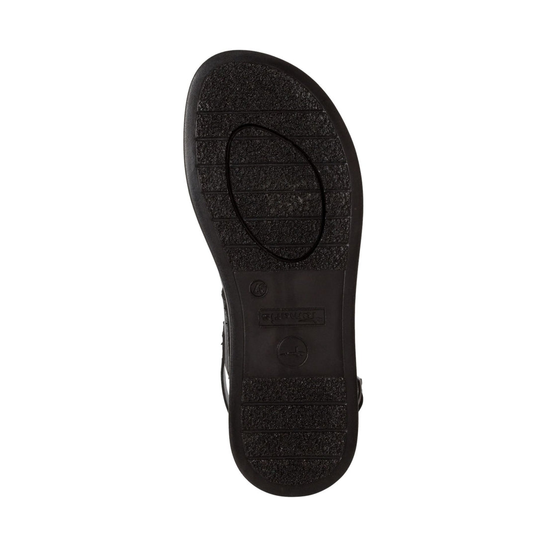 Tamaris womens black casual open sandals | Vilbury London