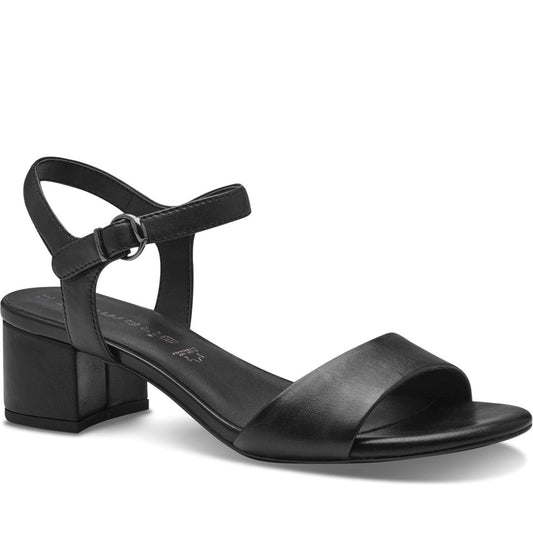 Tamaris womens black casual open sandals | Vilbury London