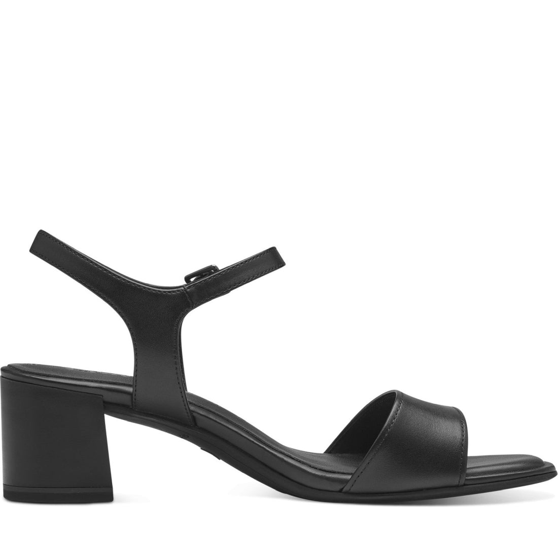 Tamaris womens black casual open sandals | Vilbury London