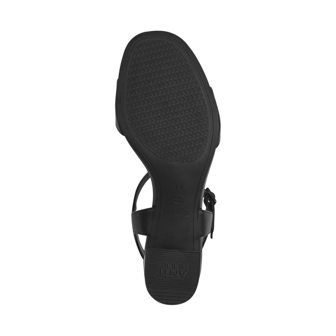 Tamaris womens black casual open sandals | Vilbury London