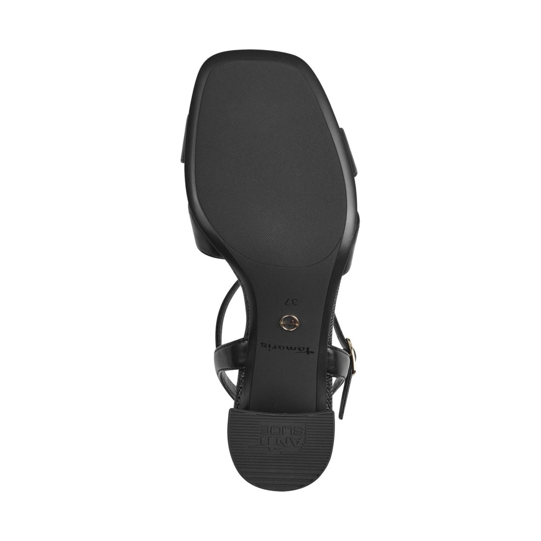 Tamaris womens black elegant open sandals | Vilbury London