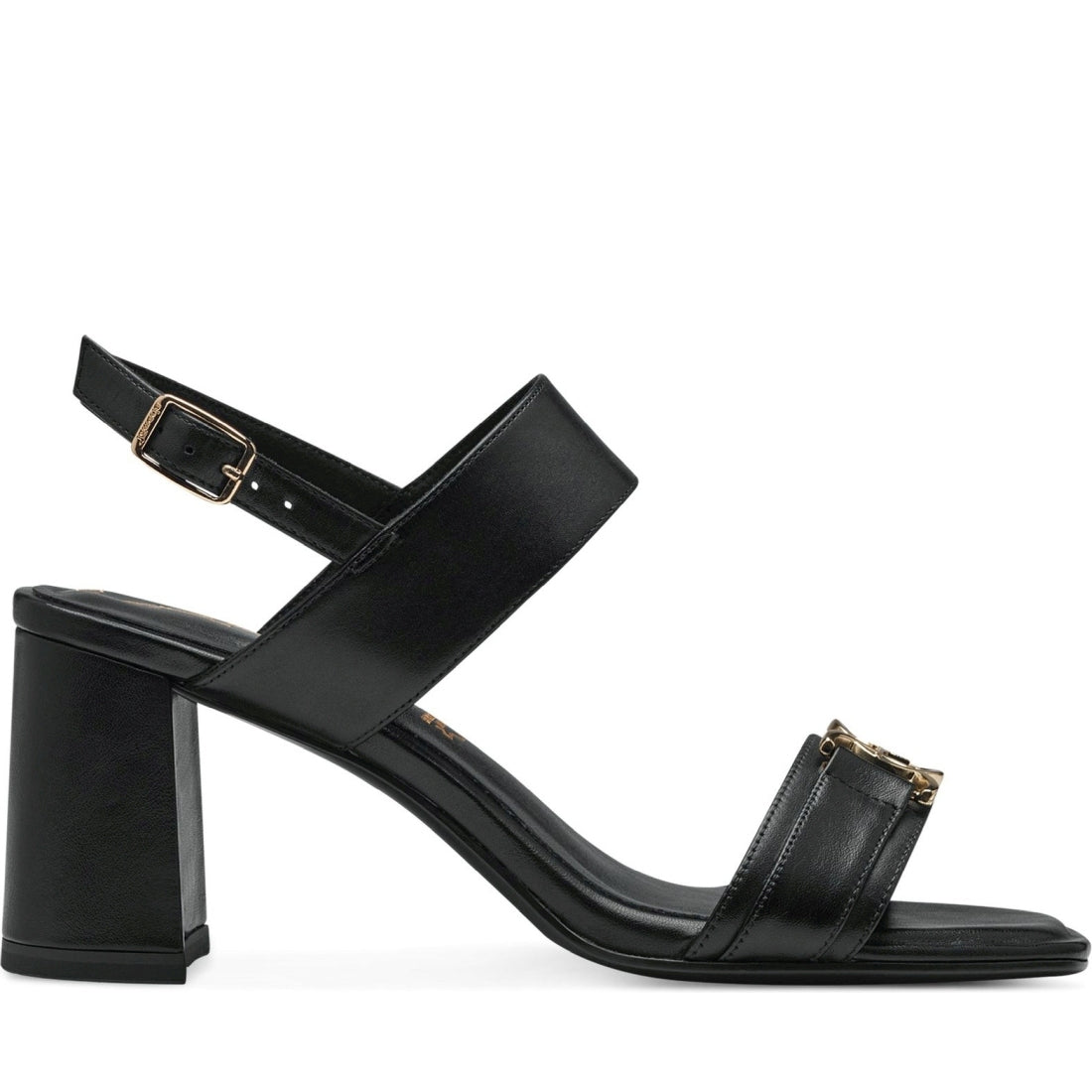 Tamaris womens black casual open sandals | Vilbury London