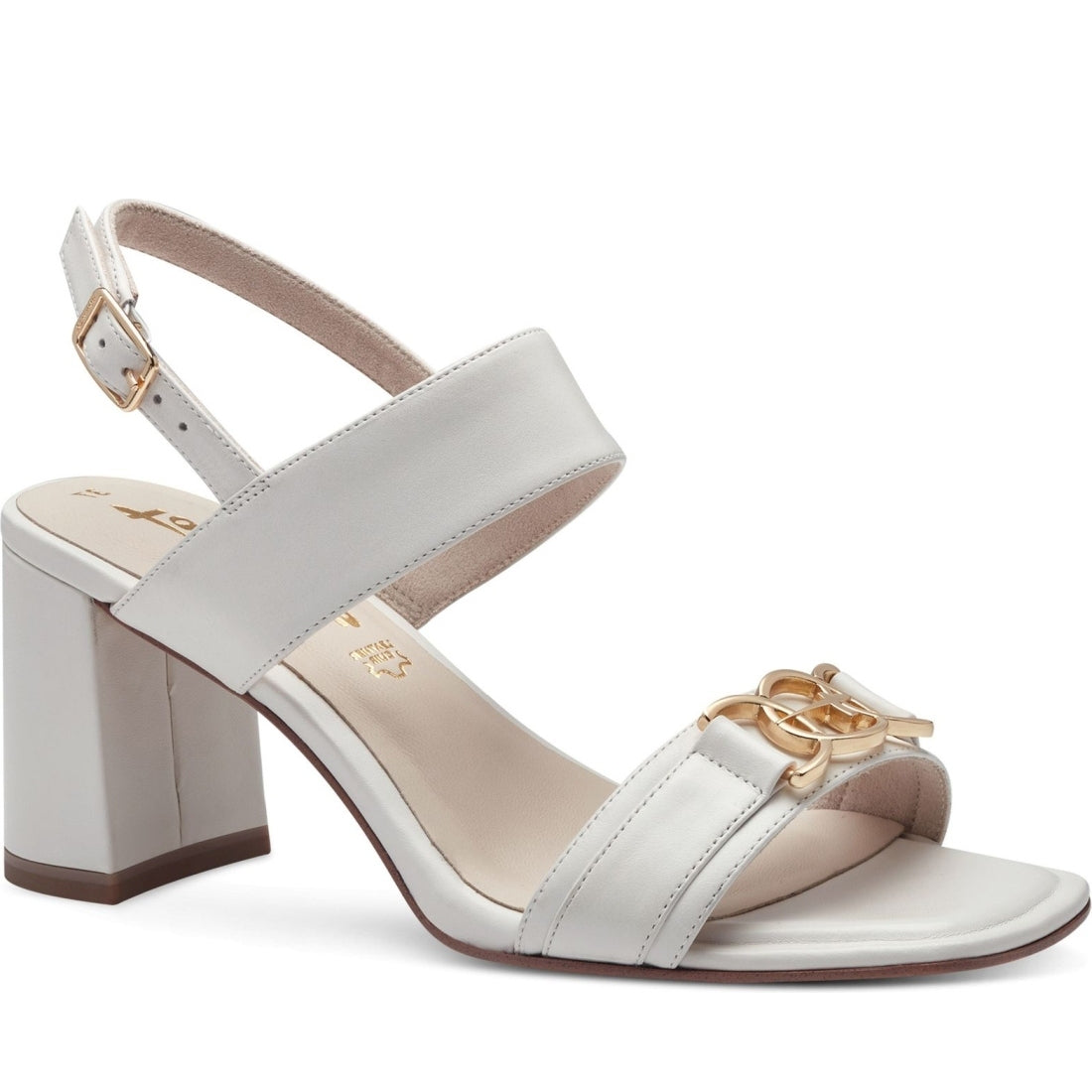 Tamaris womens white casual open sandals | Vilbury London