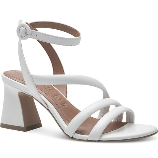 Tamaris womens white elegant open sandals | Vilbury London