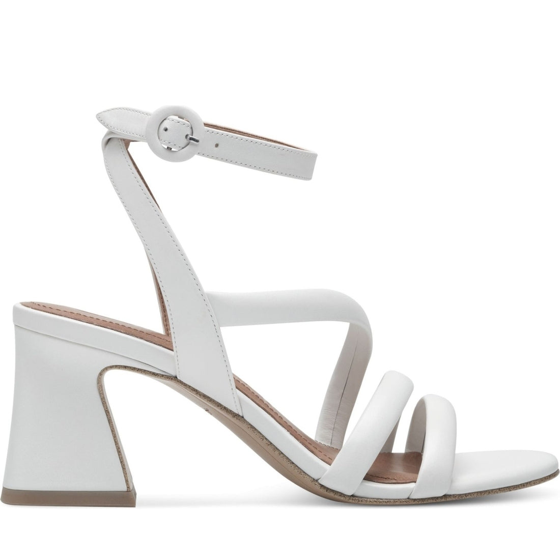 Tamaris womens white elegant open sandals | Vilbury London