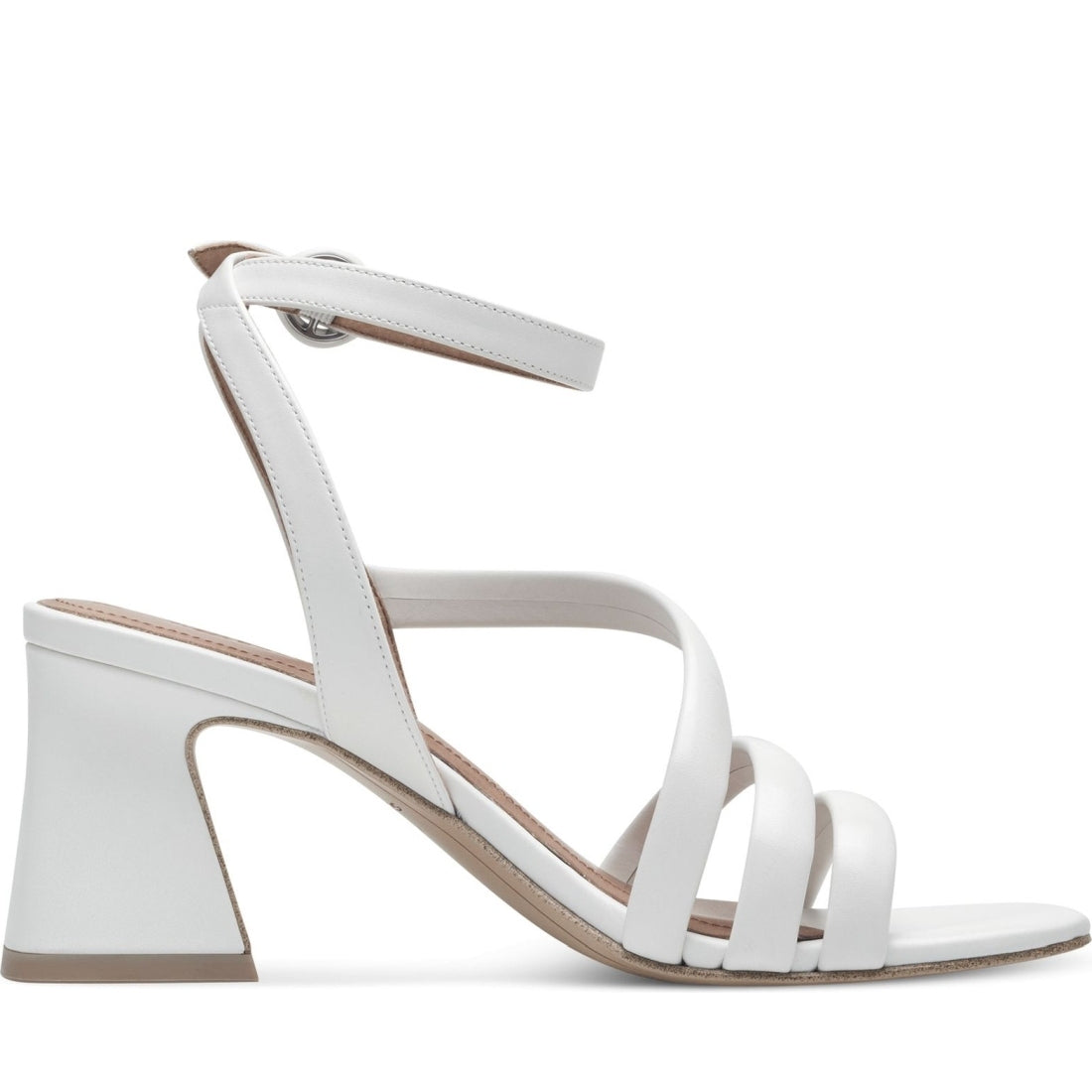 Tamaris womens white elegant open sandals | Vilbury London