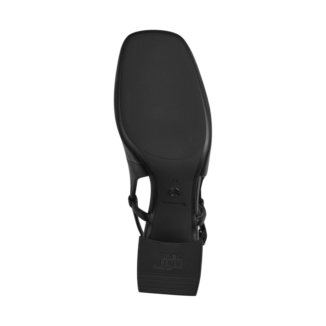 Tamaris womens black elegant part-open sandals | Vilbury London