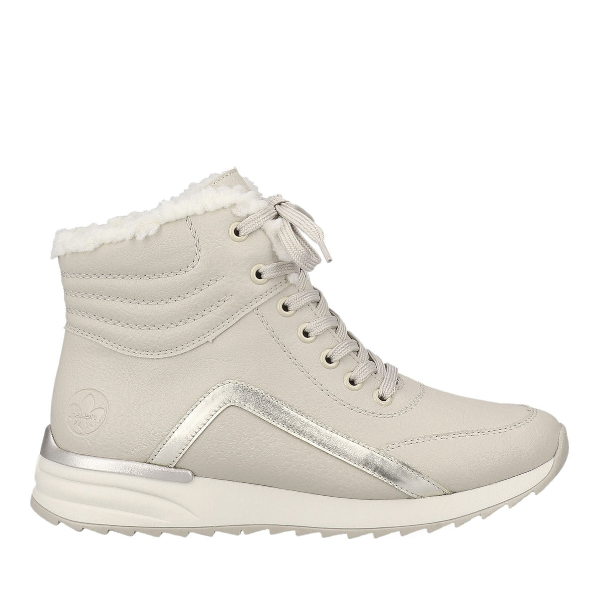 Women's Beige Mid-height Ankle Boots