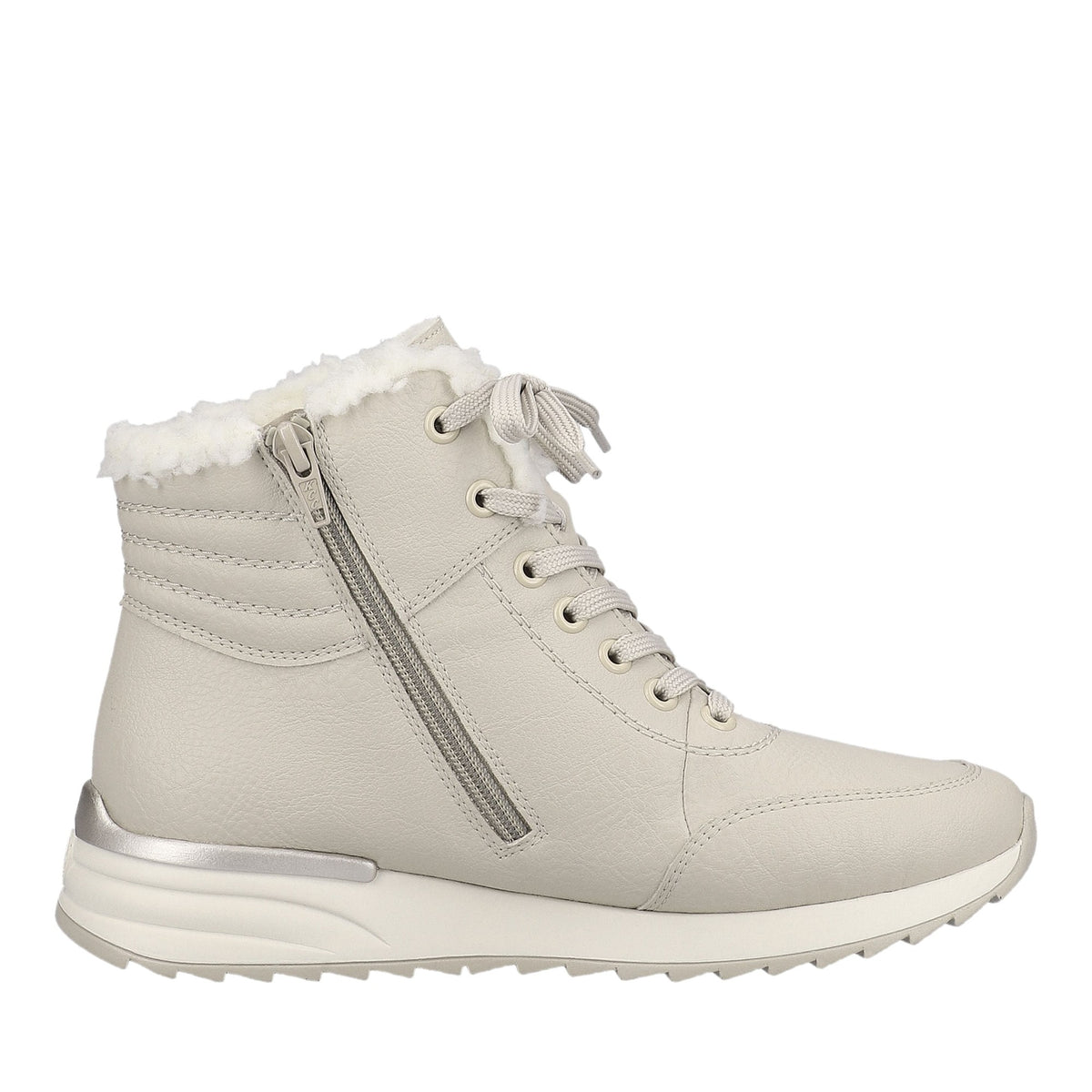 Women's Beige Mid-height Ankle Boots