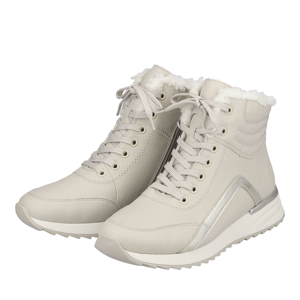 Women's Beige Mid-height Ankle Boots