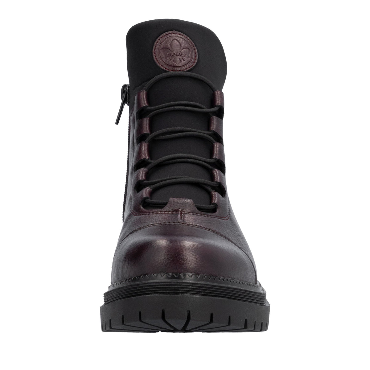 red casual closed ladies mid height boots