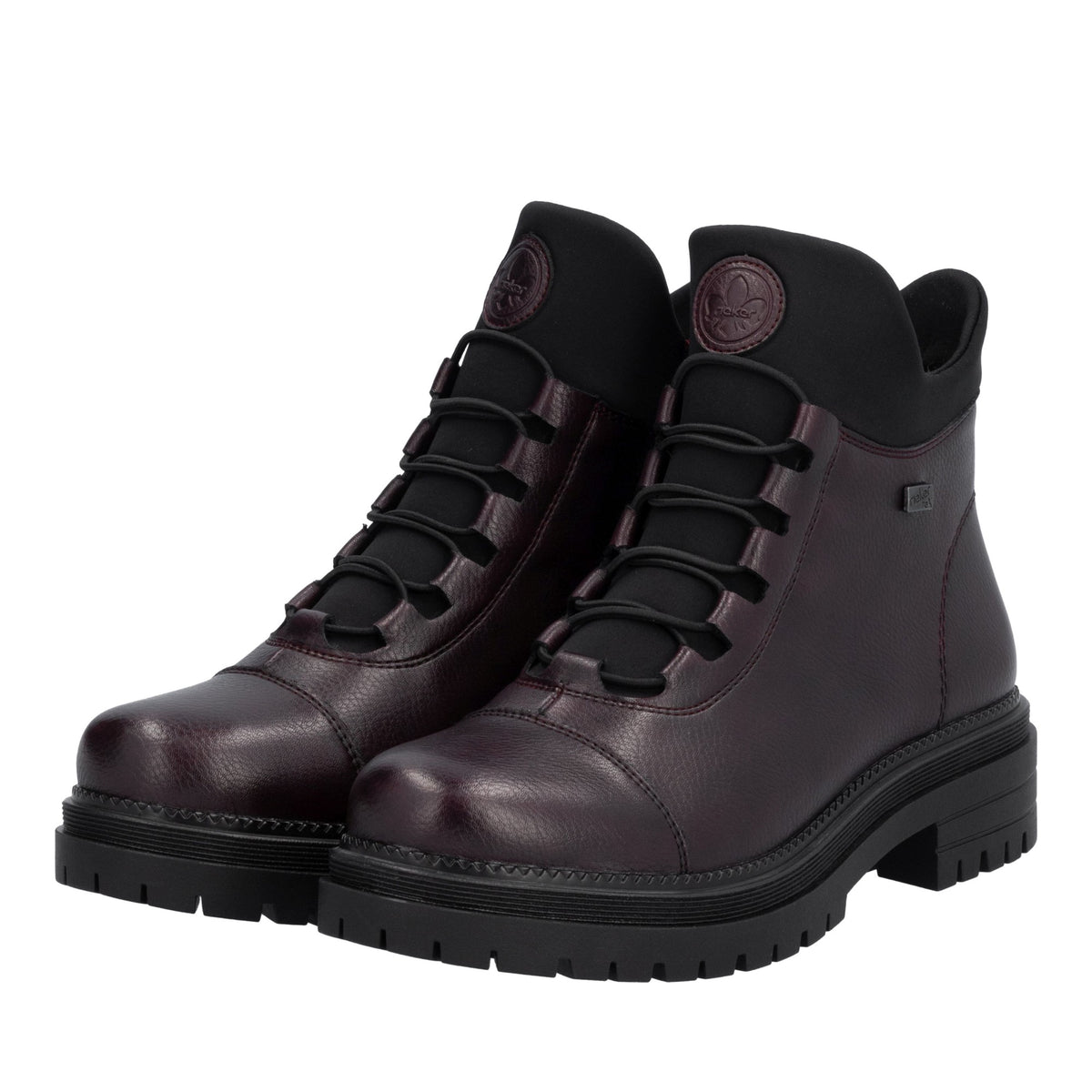 red casual closed ladies mid height boots