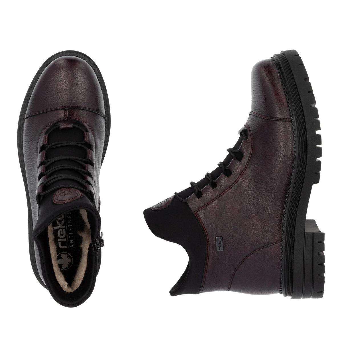 red casual closed ladies mid height boots