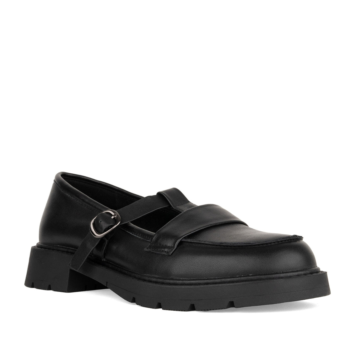 black classic part-open shoes
