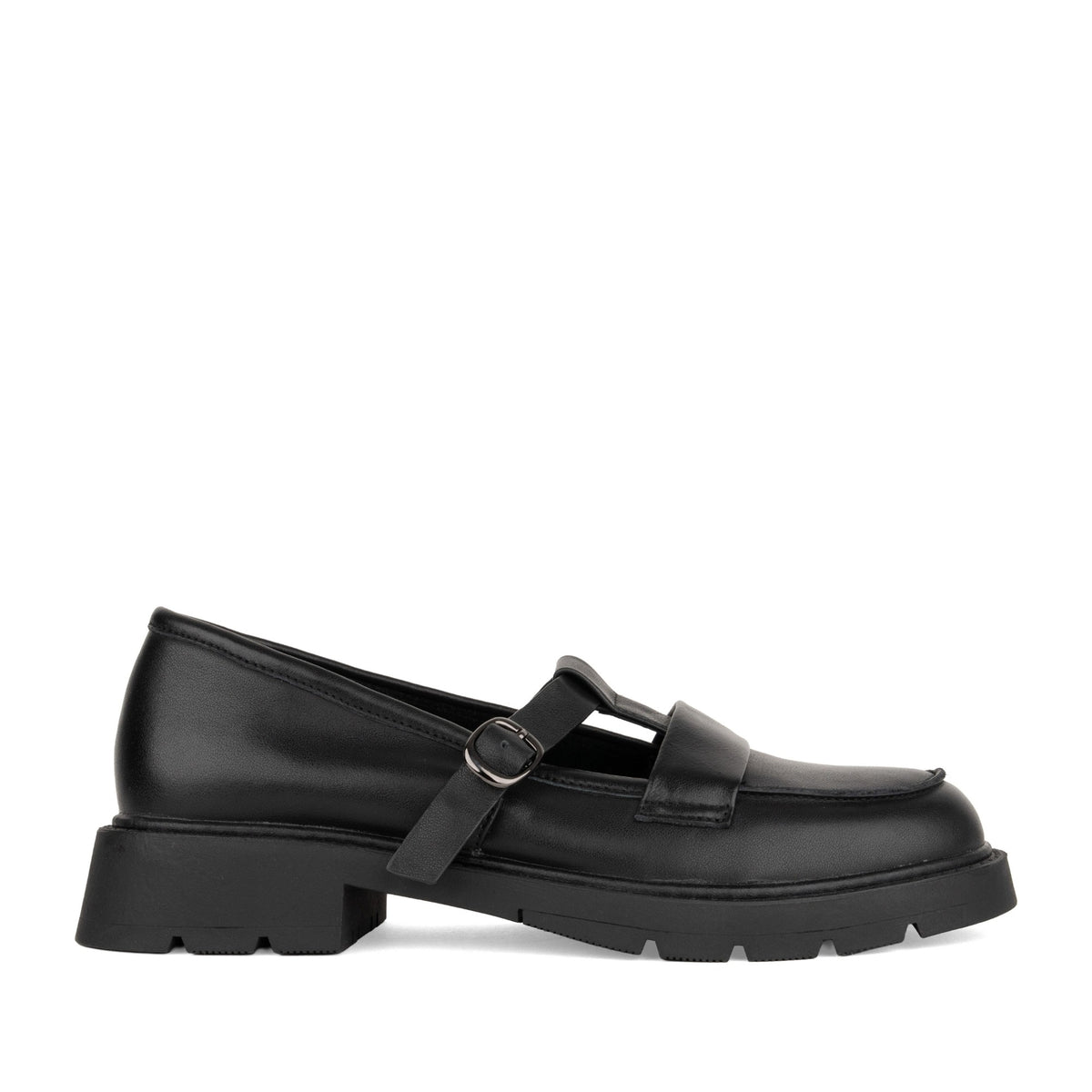 black classic part-open shoes
