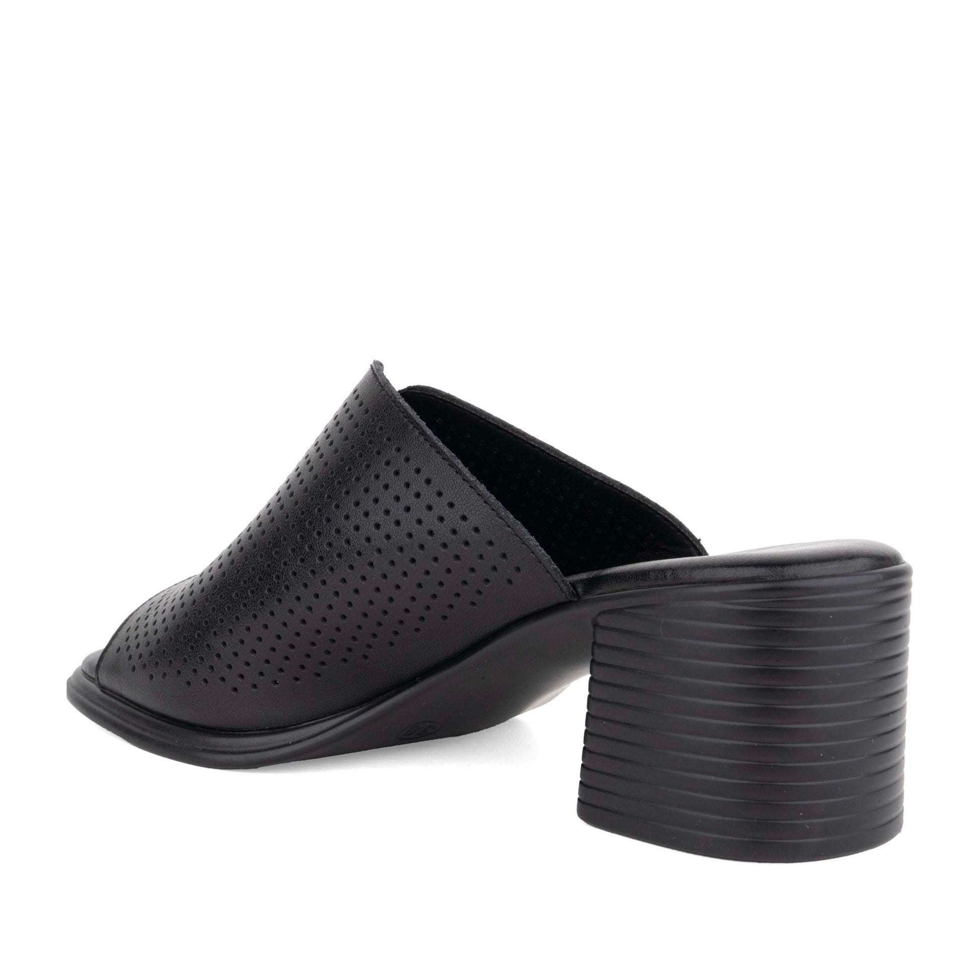 Women's Black Open-Toe Slippers