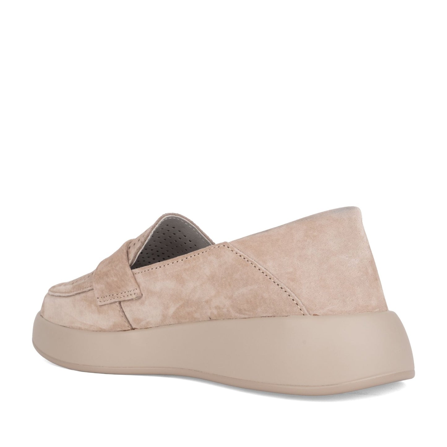 Women's Beige Wedge Loafers