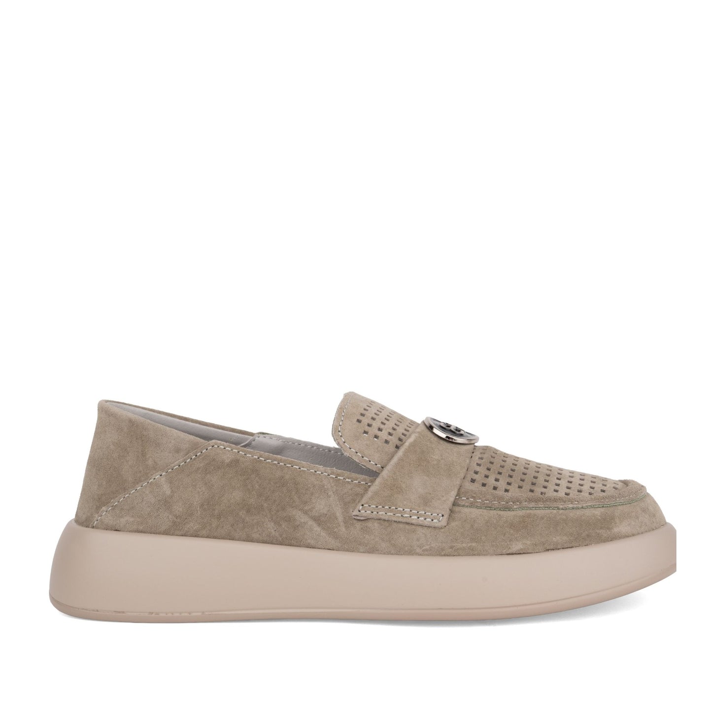 Women's Green Wedge Loafers
