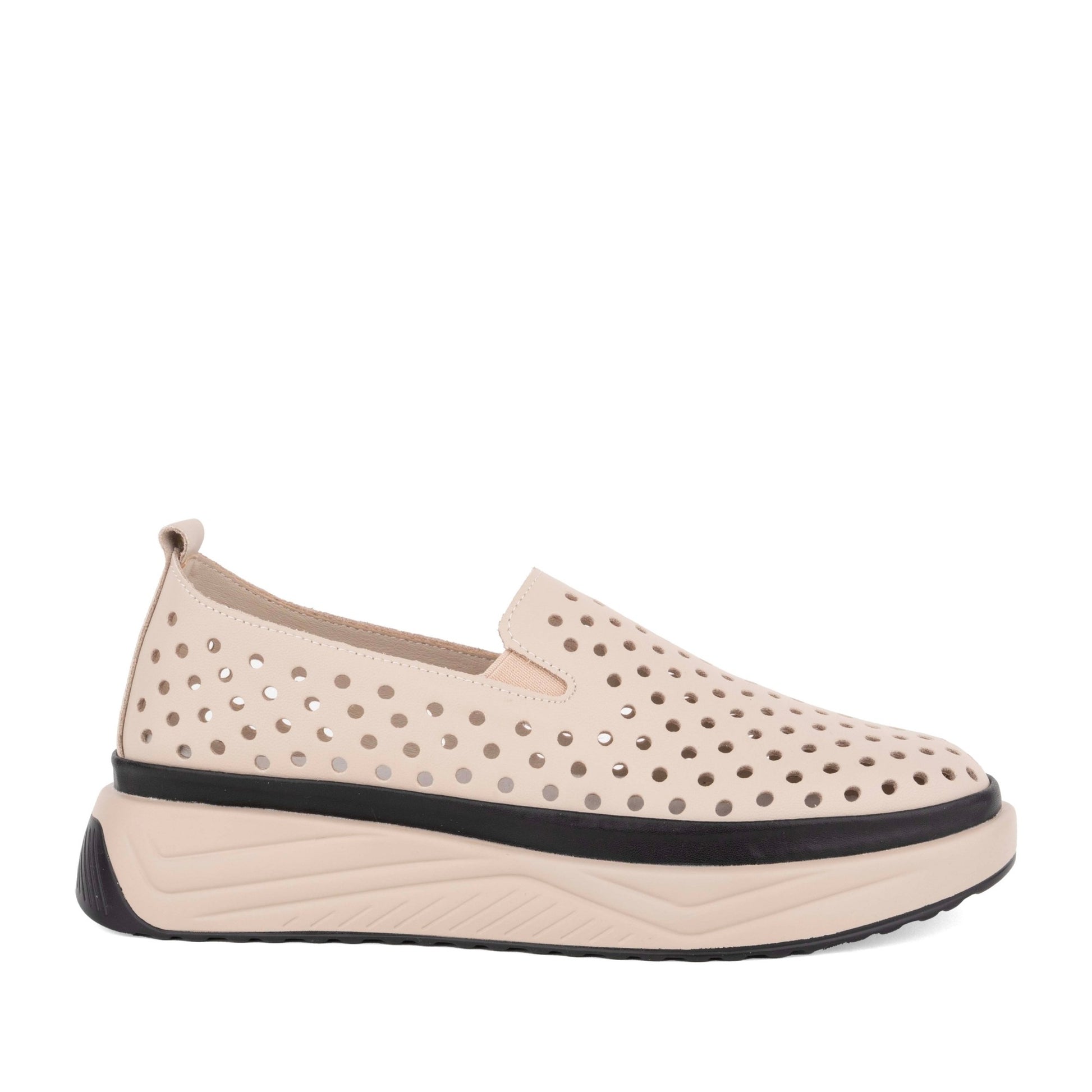 Women's Beige Wedge Fashion Sneakers