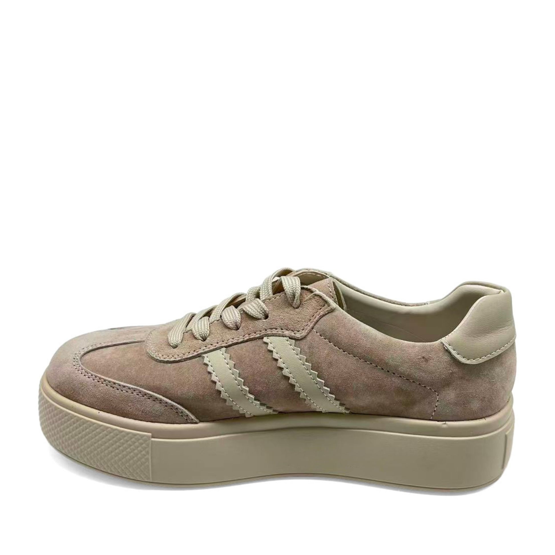 Women's Beige Wedge Fashion Sneakers