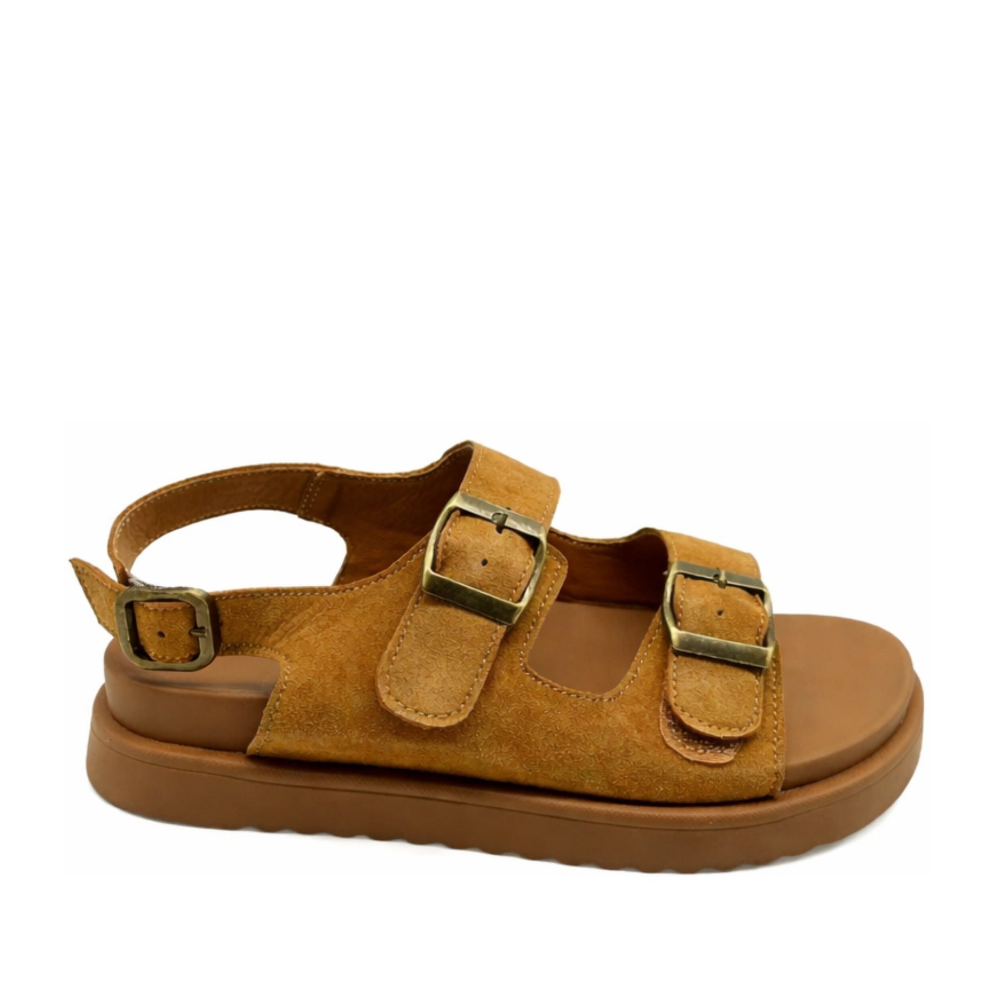 Women's Brown Wedge Open-Toe Sandals