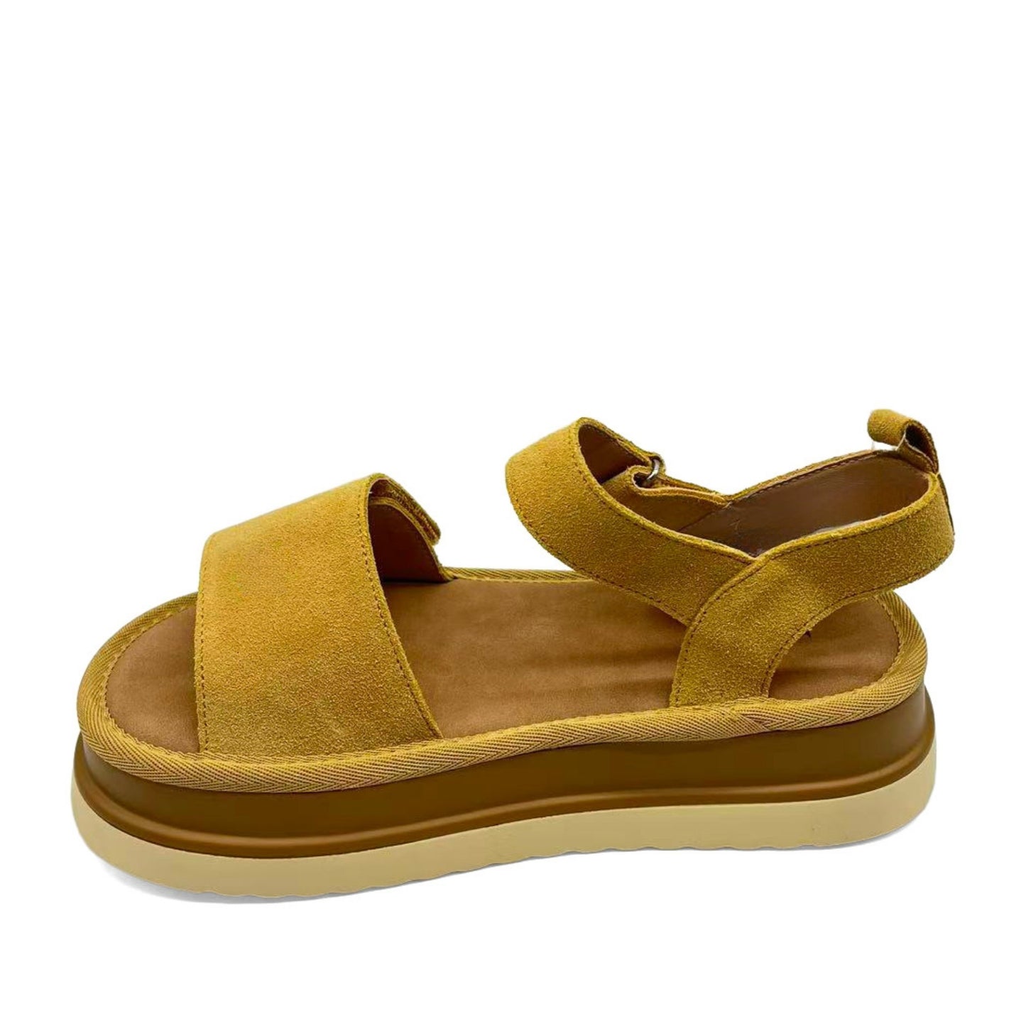 Women's Brown Wedge Open-Toe Sandals