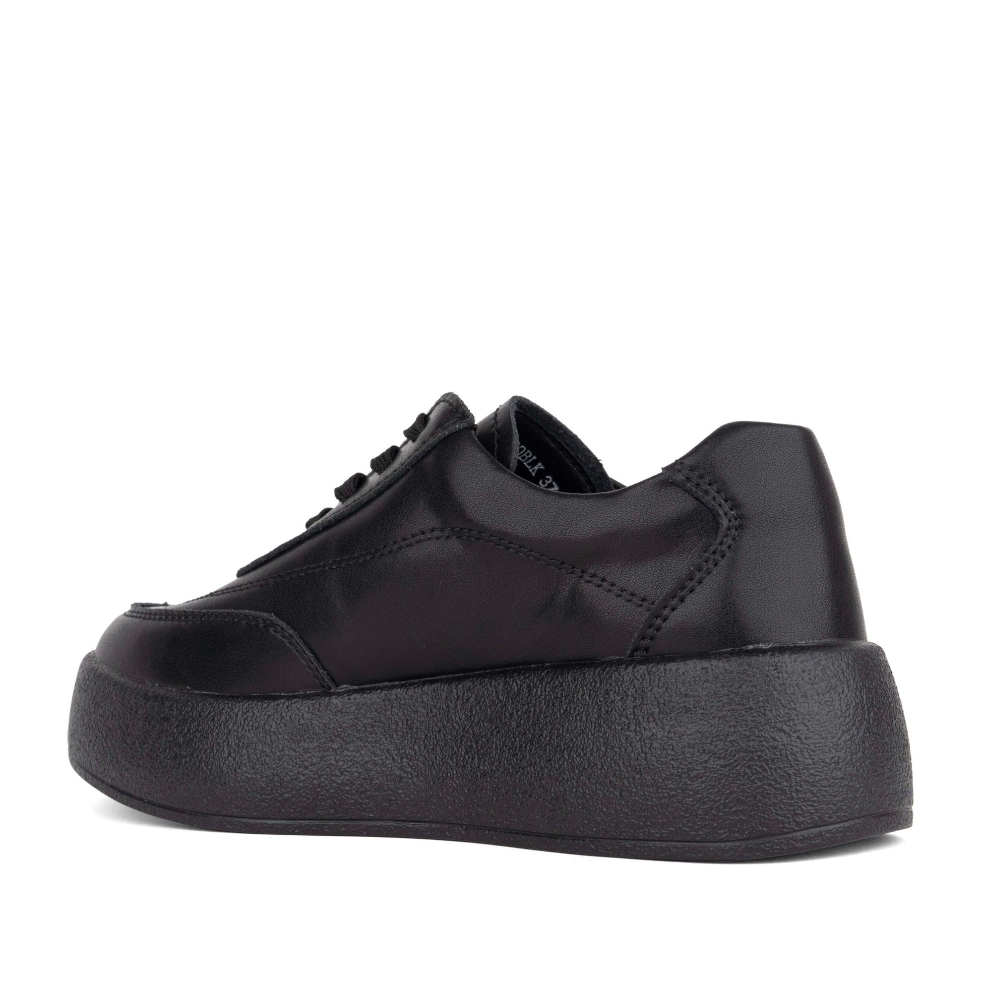 Women's Black Wedge Fashion Sneakers