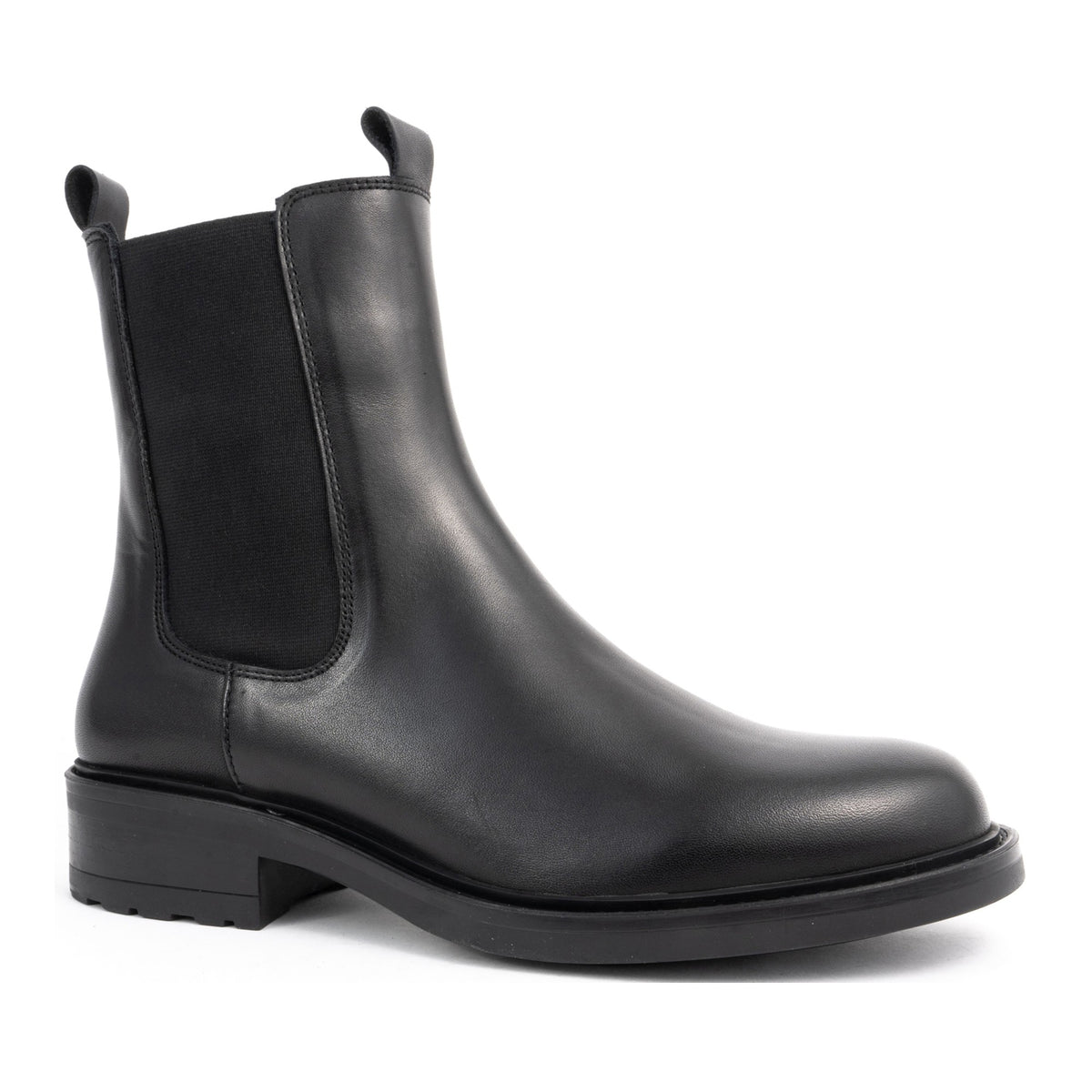 black casual closed booties