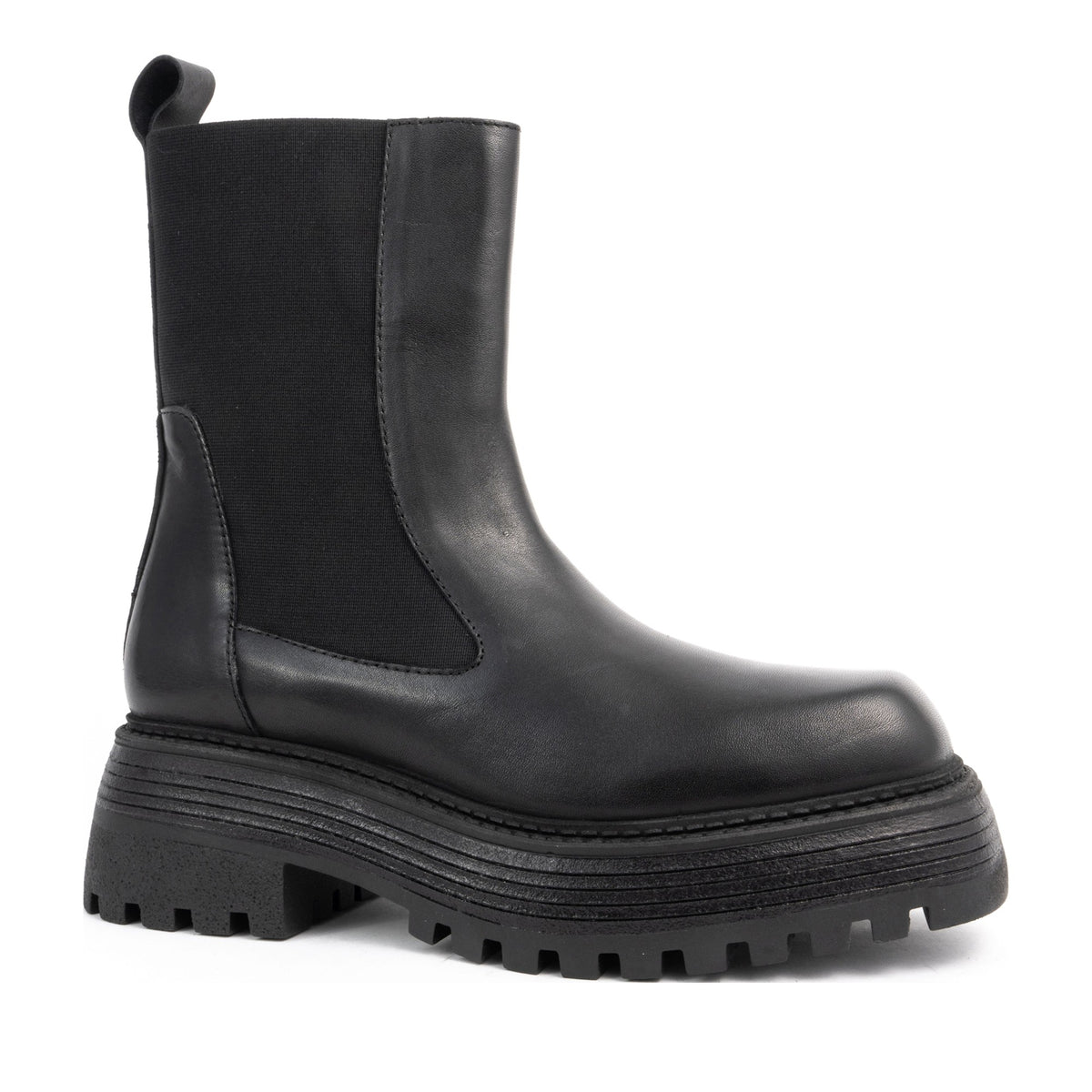 black casual closed booties