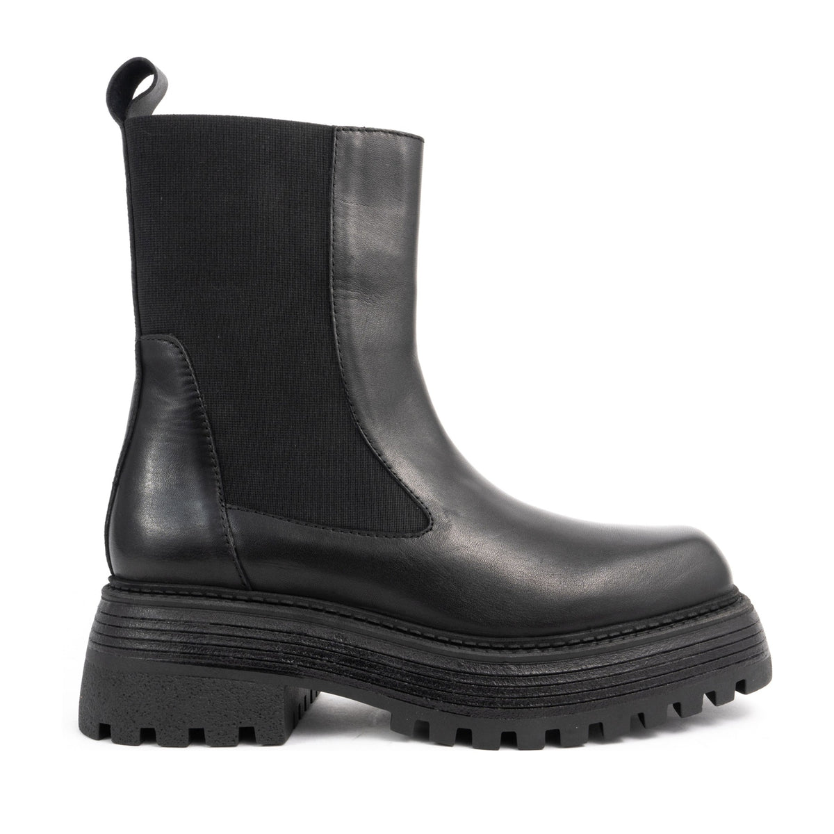 black casual closed booties
