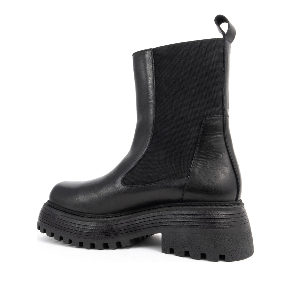 black casual closed booties