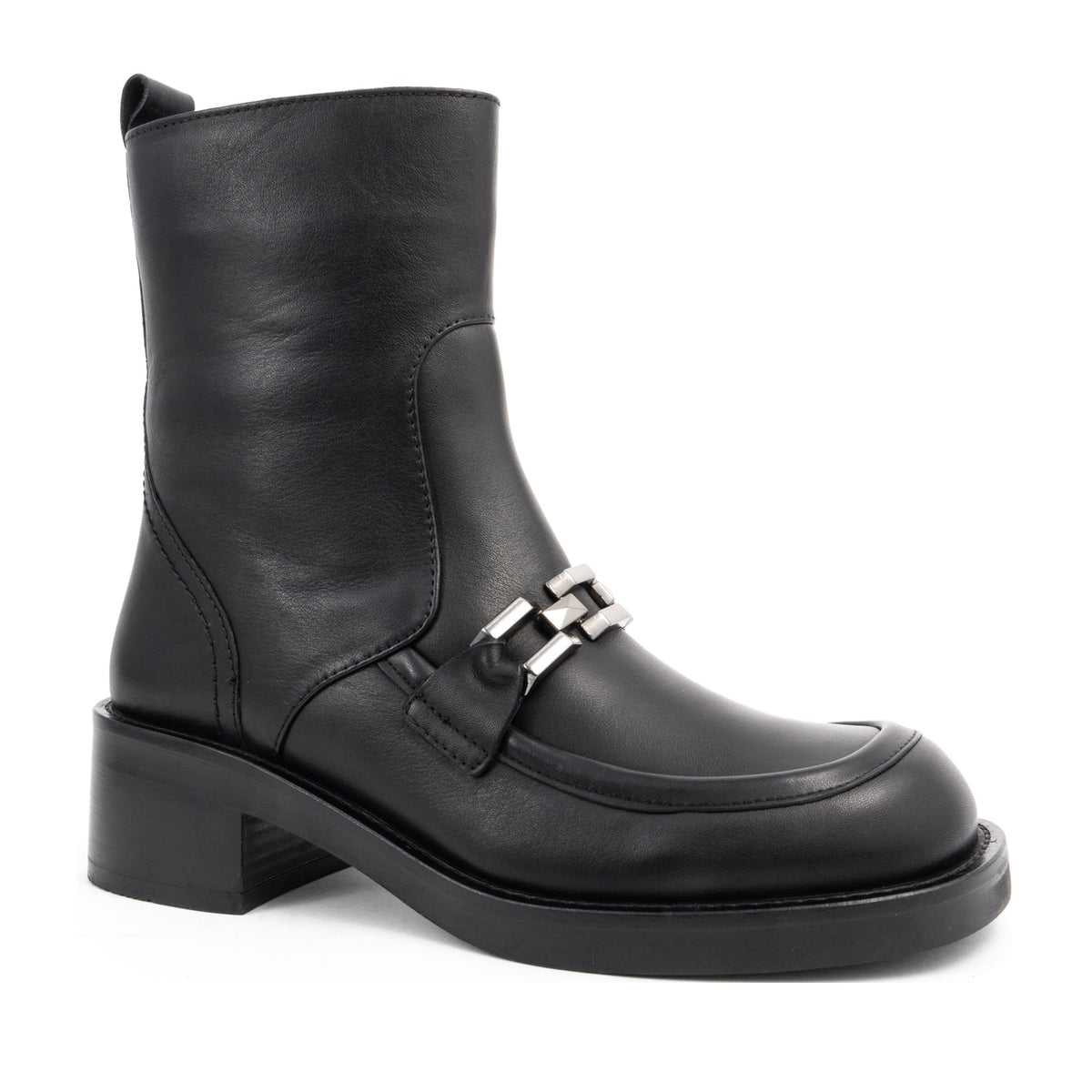 black casual closed booties