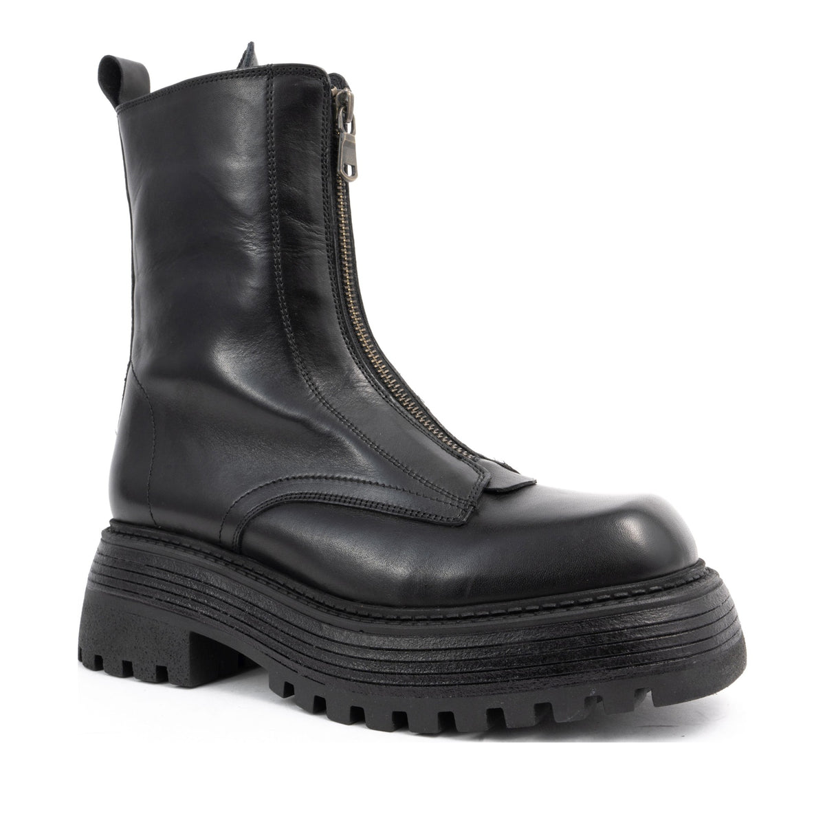 black casual closed booties