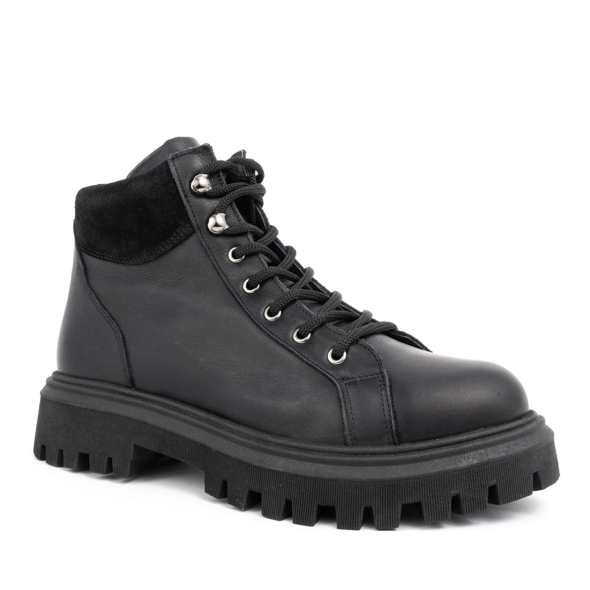 black casual closed booties