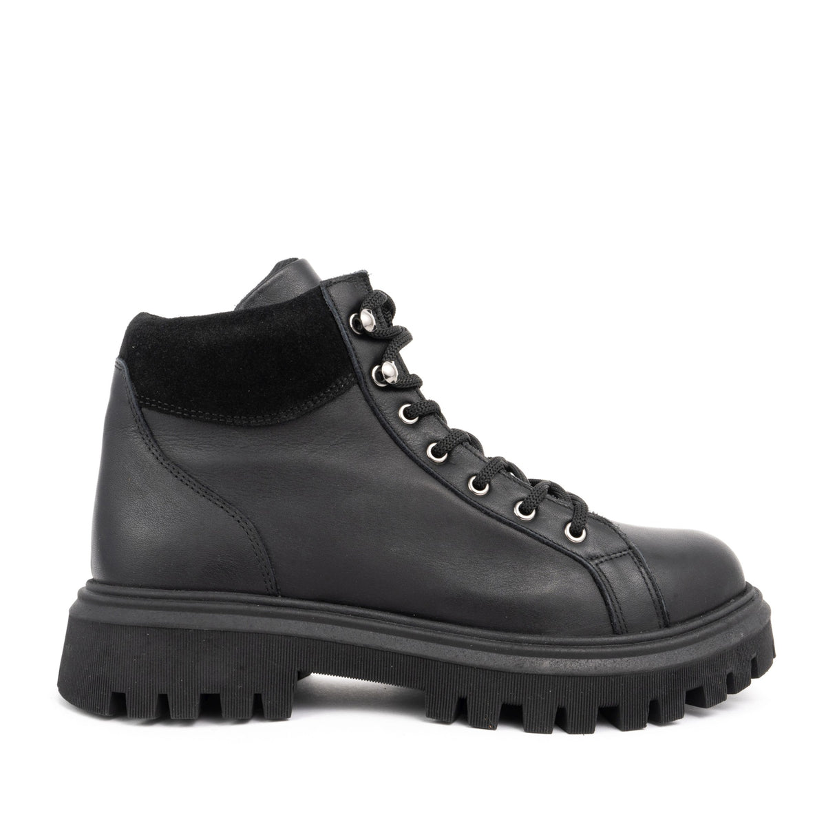 black casual closed booties