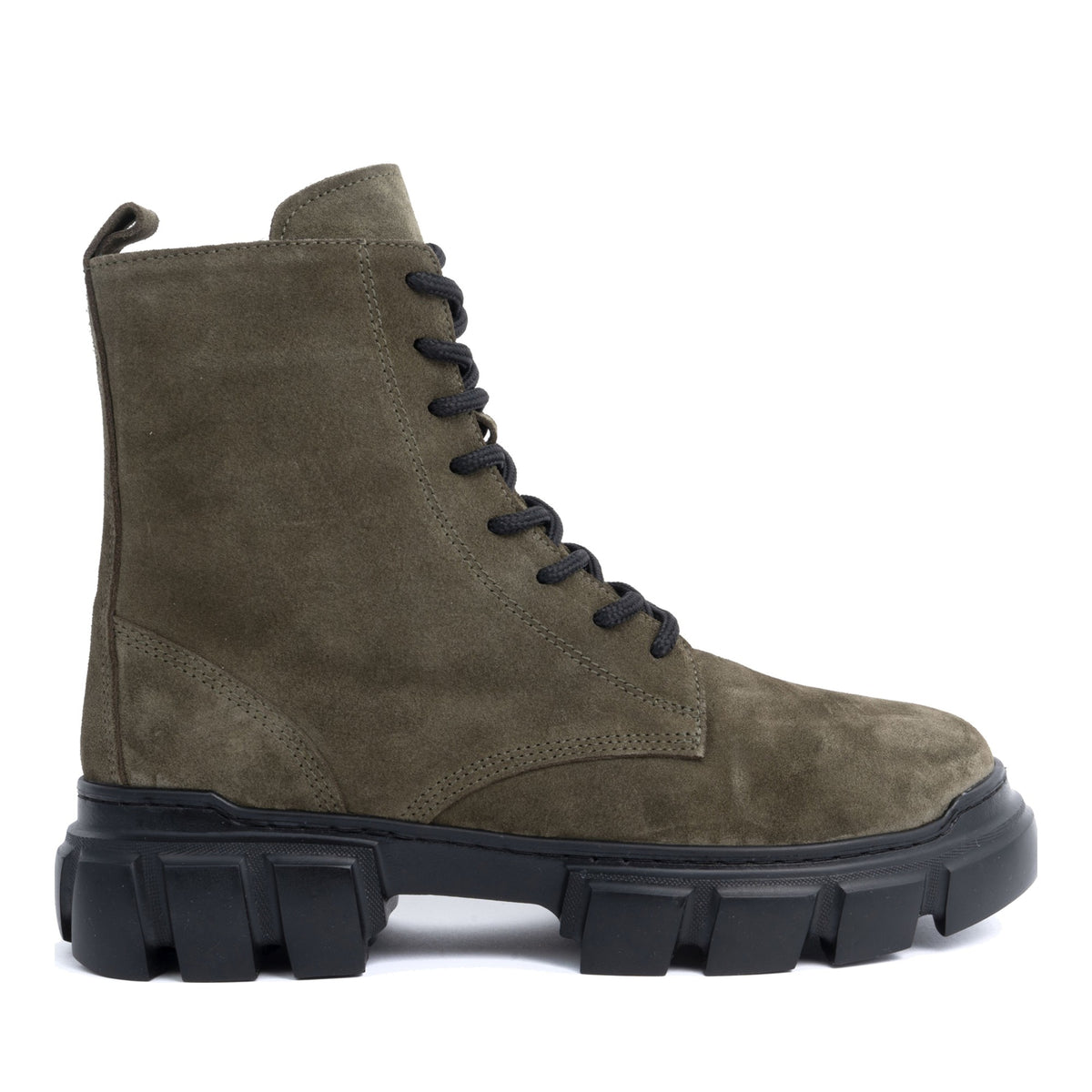 green casual closed booties