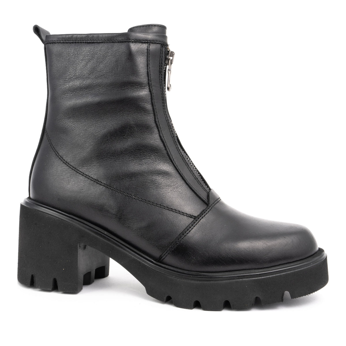 black casual closed booties