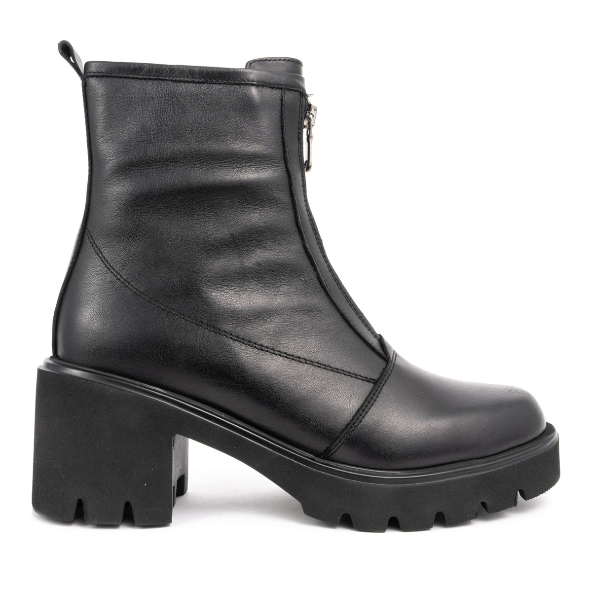 black casual closed booties