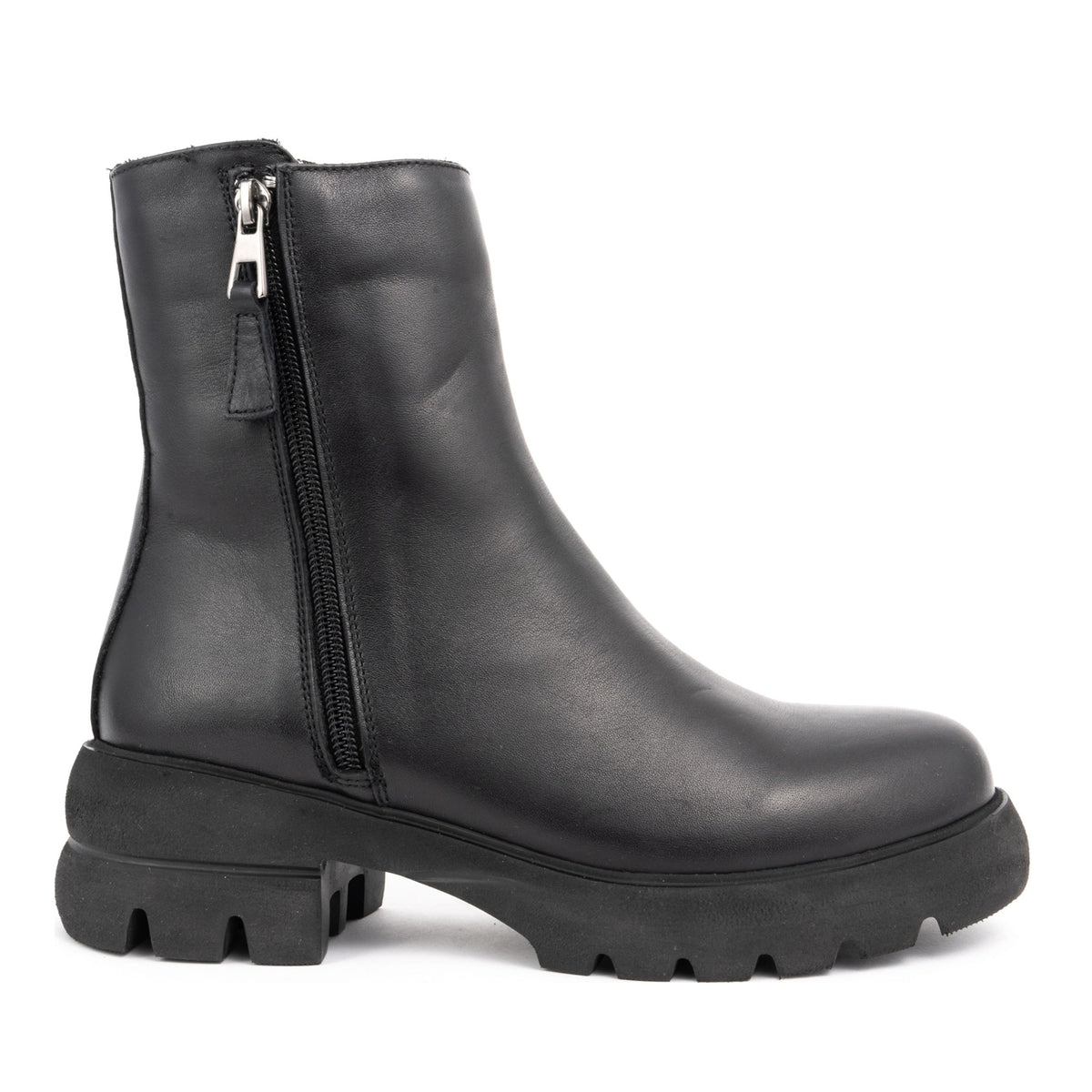 black casual closed booties