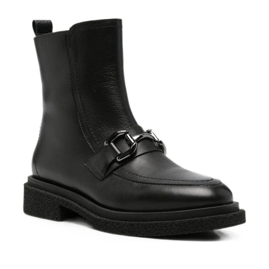 black casual closed booties