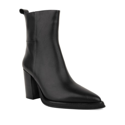black elegant closed booties